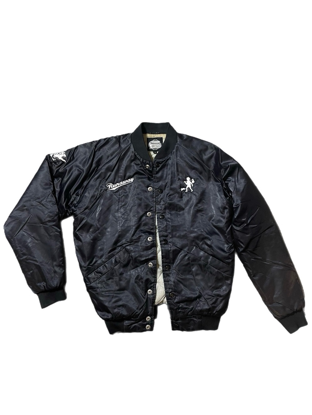 RUNAWAY Authentic Article Front/Back Embroidered Bomber Jacket